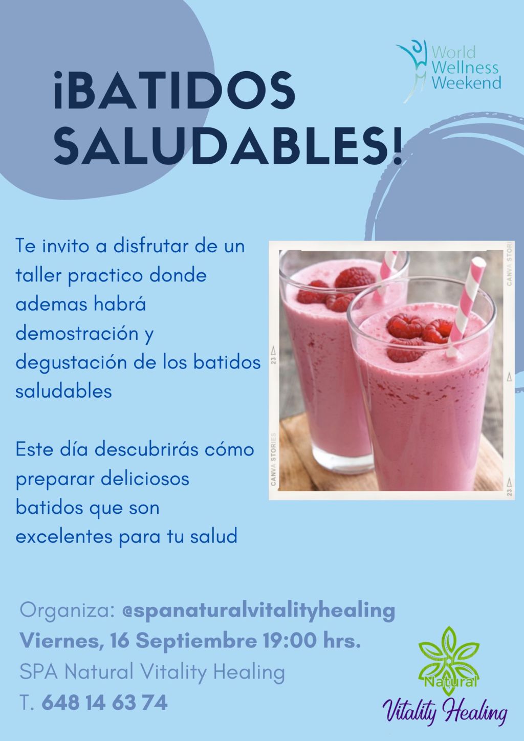 TALLER: ¡BATIDOS SALUDABLES! – 16 de&nbsp;Septiembre